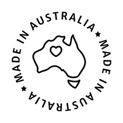 Made in autralia badge icon. An icon symbolizing products made in Australia, representing authenticity and pride in Australian manufacturing.
