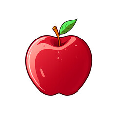 Fototapeta premium Simplified flat art illustration of a apple