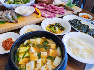 Korea bbq food korean beef plate