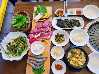 Korea bbq food korean beef plate