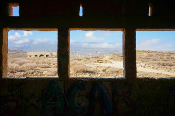 Tenerife mountains from Antiguo Leprosario de Abades, Canaries, Spain