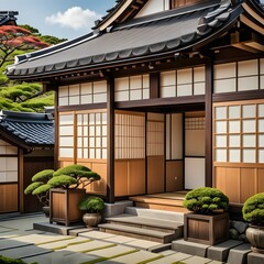 Traditional Japanese style house in Nara, Japan