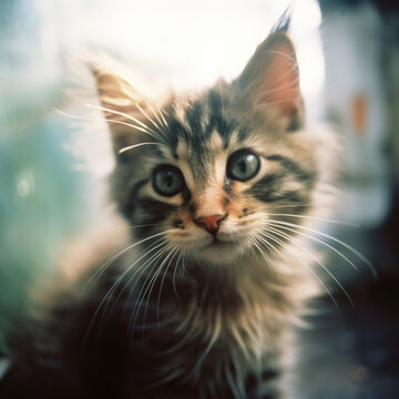 pinhole photo of kitty cat