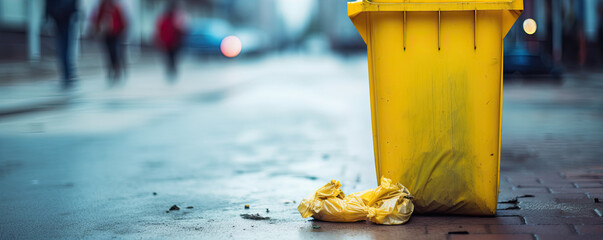 Household waste in the city. generative ai