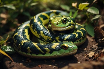 Fototapeta premium snake in the grass