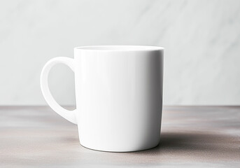Obraz premium White cup isolated on white fundo. Free space for design. Mockup. AI generative