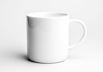 Obraz premium White cup isolated on white fundo. Free space for design. Mockup. AI generative