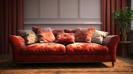 Realistic Sofa made and rendered by 3D software for decoration interrior and etc