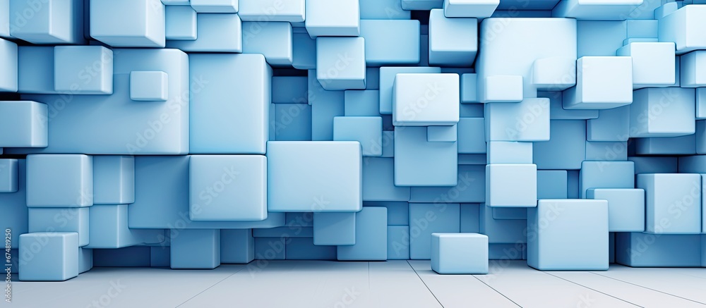Poster the abstract ai business illustration on a blue background with a white patterned texture gives a un