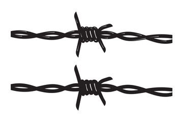 barbed wire. barbed wire drawing - obrazy, fototapety, plakaty