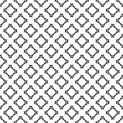 Fototapeta premium Black and white seamless abstract pattern. Background and backdrop. Grayscale ornamental design. Mosaic ornaments. Vector graphic illustration. EPS10.