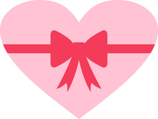 Heart ribbon illustration