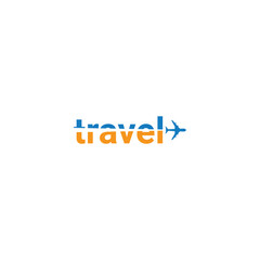 travel logo design, editable template vector illustration