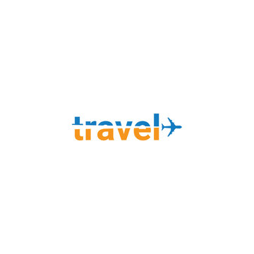 travel logo design, editable template vector illustration