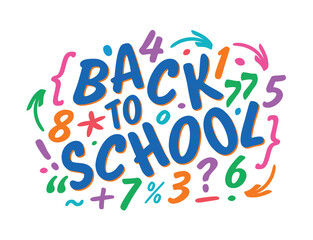 back to school. back to school on white background