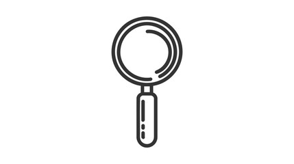 Magnifying glass or search icon, flat vector graphic on isolated background