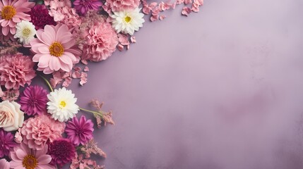 background with flowers for text festive.