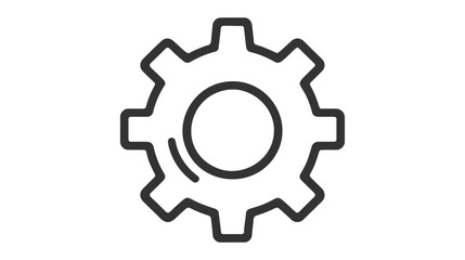 Gear icon template color editable. Gear symbol vector sign isolated on white background