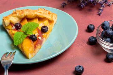 Homemade peach pie