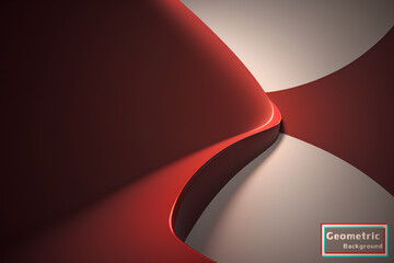 Abstract vector wavy lines flowing smooth curve red gradient color in concept of luxury, technology, modern.