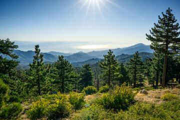 Scenic views of Santa Rosa mountains near Toro Peak in Southern California.