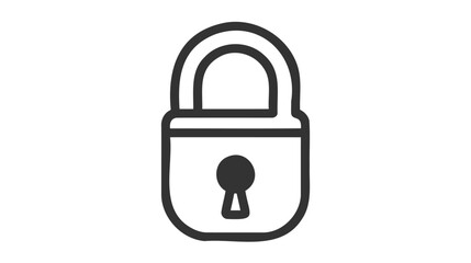 Protection icon vector. Padlock icon on white background
