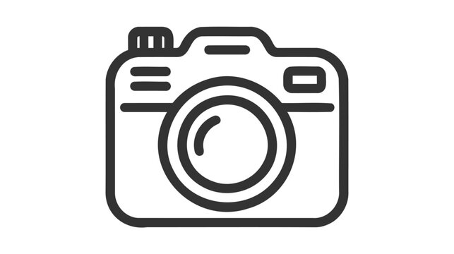 Photo camera vector icon on white background