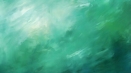 Close up of a Paint Texture in emerald Colors. Artistic Background of Brushstrokes