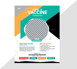 Covid-19 Vaccine Flyer Design Template
