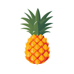 Simplified flat art illustration of a pineapple