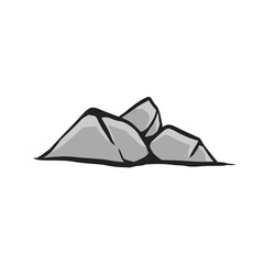 Vector illustration of cartoon stones.