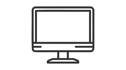 Monitor icon isolated on white background. Vector illustration.