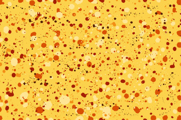 Grunge style of autumn colors paint spots in a seamless repeat pattern - Vector Illustration
