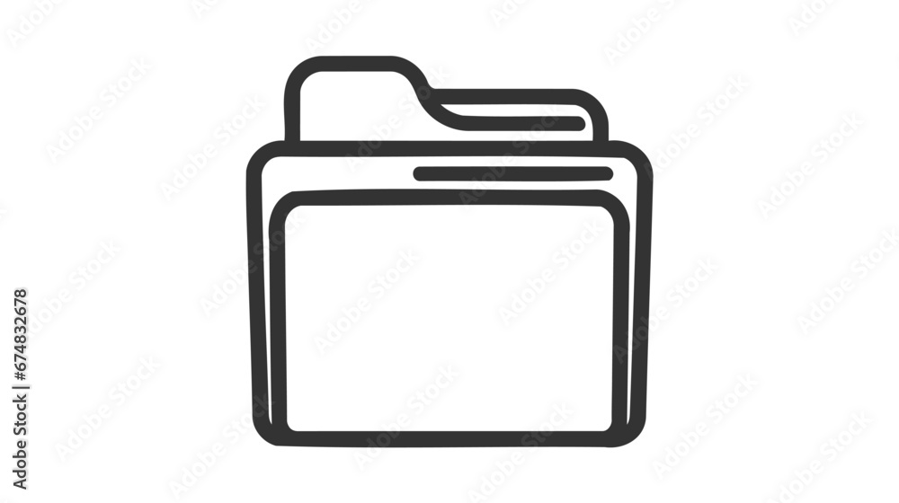 Aufkleber folder icon vector design element on white background
