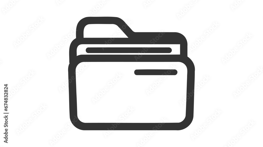 Aufkleber folder icon vector design element on white background