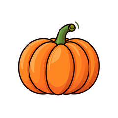 Simplified flat art vector illustration of a pumpkin