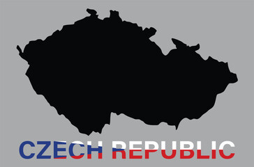 Obraz premium High detailed vector map of Czech Republic.