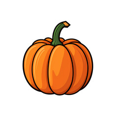 Obraz premium Simplified flat art vector illustration of a pumpkin