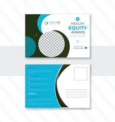Modern business postcard design template