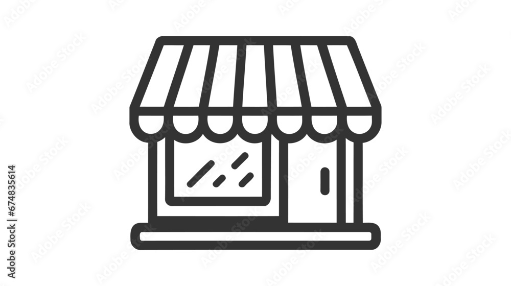 Poster store icon vector. simple store sign in modern design style for web site and mobile app. eps10.