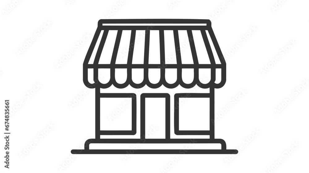 Poster store icon vector. simple store sign in modern design style for web site and mobile app. eps10.