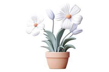 3D Flower Plant Pot Cute Variation 