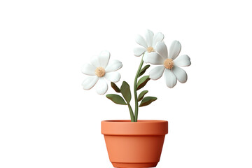 Fototapeta premium Cute 3D Flower Pot Plant Variation 