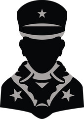 Heroic Officer Silhouette – Bold Tribute to Service