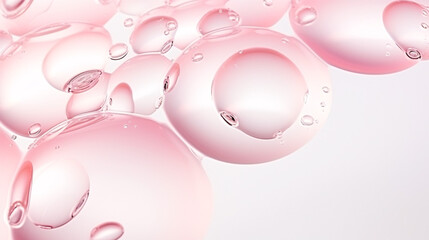 Obraz premium A drop of serum on a white backdrop, displaying a bubbly, hydrating lather of glycerin.
