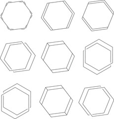 pentagon, hexagon, octagon icon. vector geometry pentagonal, hexagonal, octagonal polygon. five, six, eight sided polygon line - obrazy, fototapety, plakaty