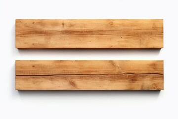 Two pieces of wood sitting on top of each other. Can be used to represent construction, building materials, or natural elements - obrazy, fototapety, plakaty