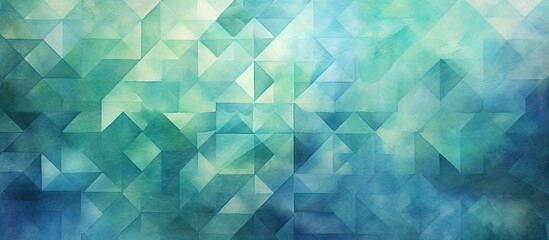Obraz premium The abstract watercolor illustration on the green grunge wall showcases a mesmerizing background pattern with a textured design creating a captivating art piece on paper that beautifully co
