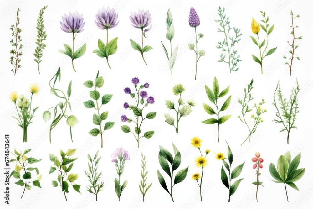 Poster a collection of various types of flowers displayed on a clean white background. this versatile image