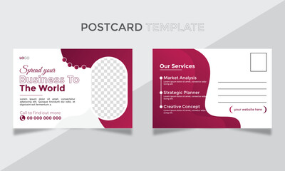 Corporate business postcard.amazing and modern postcard design.amazing and modern postcard design